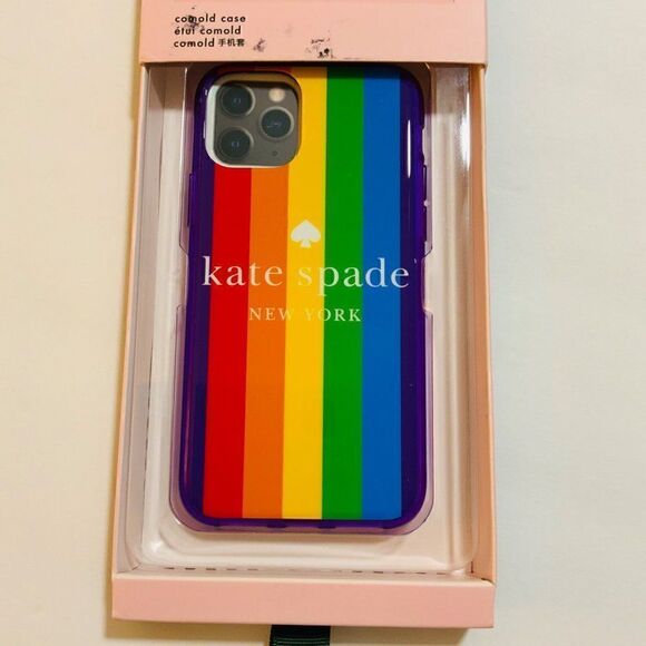 Kate Spade Rainbow Stripe iPhone 11 Pro Phone Case New - Picture 4 of 5